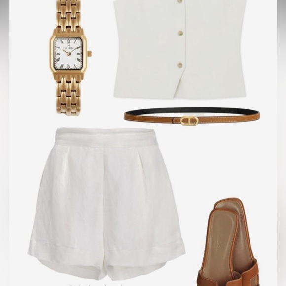 White Linen shorts size XS or 0 by Lloyd - Picture 1 of 3